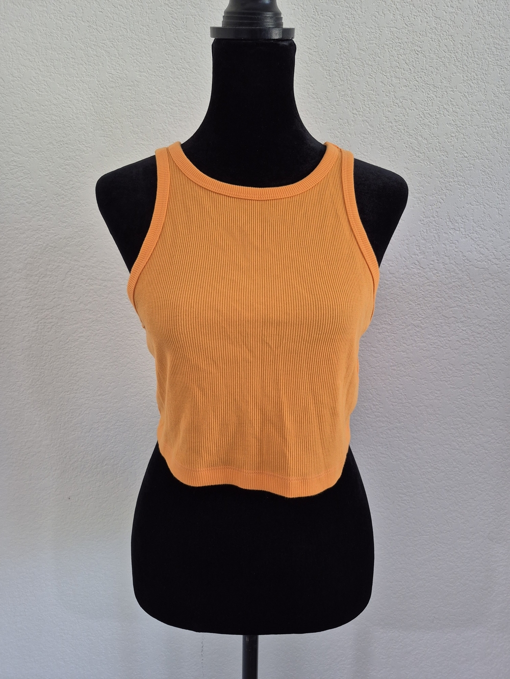 wild fable Orange Ribbed Cropped Tank